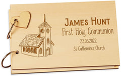 Personalised First Holy Communion Scrap Book or Guest Book Church Design