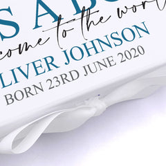 Personalised Baby Boy Cute Jungle animal Themed Keepsake Box Gift