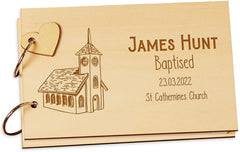 Personalised Baptism Scrap Book or Guest Book Church Design
