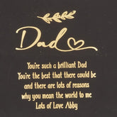 ukgiftstoreonline Personalised Dad Black Gift Box With Gold Leaf