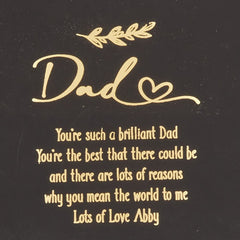 ukgiftstoreonline Personalised Dad Black Gift Box With Gold Leaf