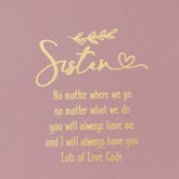 ukgiftstoreonline Personalised Sister Pink Gift Box With Sentiment