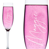 ukgiftstoreonline Personalised Champagne Flute Prosecco Glass Any Name Script Font