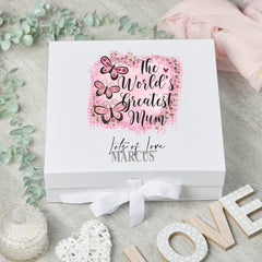 Personalised Worlds Best Mum Gift Keepsake Memory Box