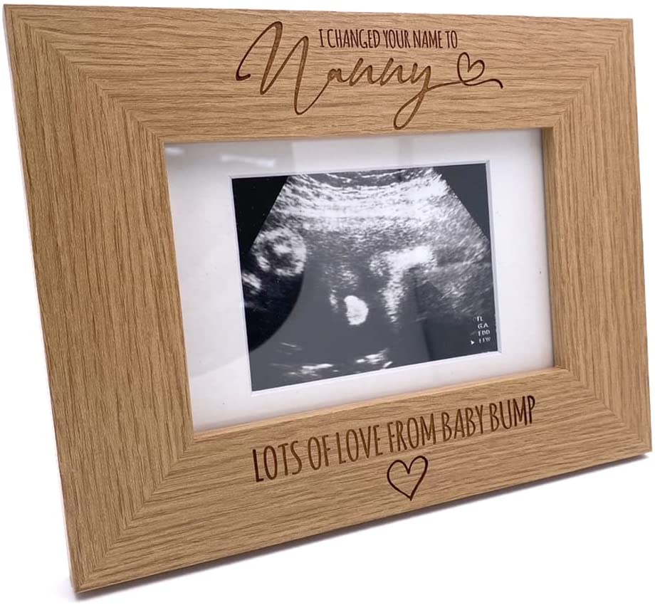 I Changed Your Name To Nanny Baby Scan Announcement Photo Frame Photo Frame ukgiftstoreonline