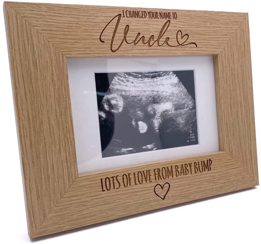 I Changed Your Name To Uncle Baby Scan Announcement Photo Frame Photo Frame ukgiftstoreonline