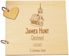 Personalised Christening Guest Book, Scrapbook or Photo Album Church