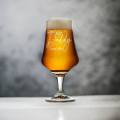 ukgiftstoreonline Personalised Best Daddy Craft Beer Glass Gift for Any Occasion