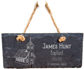 ukgiftstoreonline Personalised Baptism Slate Stone Plaque Gift