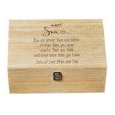 Personalised Large Wooden Son Sentiment Memory Keepsake Gift