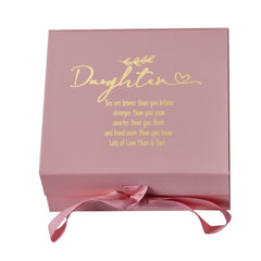 ukgiftstoreonline Personalised Daughter Pink Gift Box With Sentiment