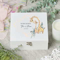 ukgiftstoreonline Personalised First Keepsake Large Wooden Box Keepsake Wooden box ukgiftstoreonline