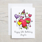 Personalised Girls Unicorn Birthday Card Any Age and Name