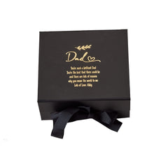 ukgiftstoreonline Personalised Dad Black Gift Box With Gold Leaf