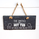 ukgiftstoreonline Personalised Slate hot tub sign outdoor use Personalised Slates ukgiftstoreonline