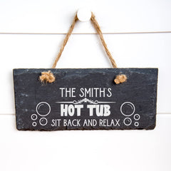 ukgiftstoreonline Personalised Slate hot tub sign outdoor use Personalised Slates ukgiftstoreonline