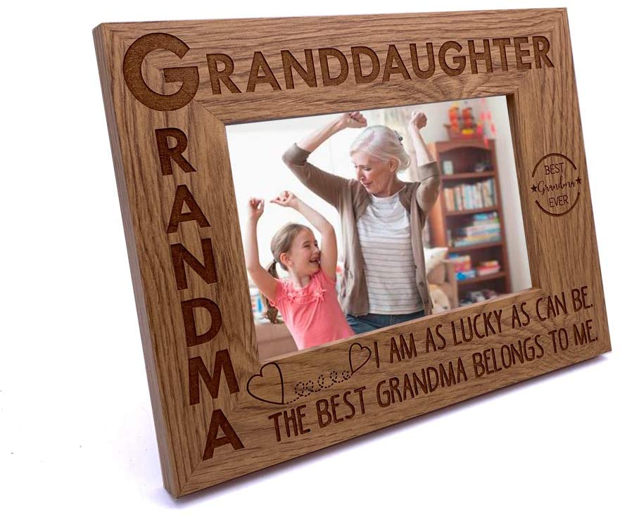 Grandma and Granddaughter Wooden Photo Frame Gift Photo Frame ukgiftstoreonline 4 x 6 Inch