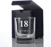 Engraved Personalised 18th Birthday Whiskey Glass Gift Boxed
