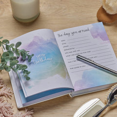 Personalised Baby Record Book Keepsake Milestone Journal Footprint