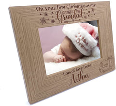 Personalised My First Christmas as My Grandad Photo Frame Keepsake