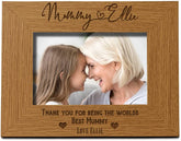 Personalised Best Mummy With Name Landscape Photo Frame Gift