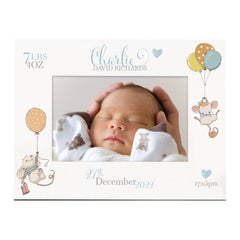 Personalised Baby Boy Photo Picture Frame With Birth Details