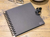Personalised Initials Metal Stamped Black Scrapbook Photo Album Or Guest Book