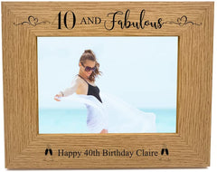Personalised Fabulous At Any Age Birthday Photo Frame Birthday Gift 18th, 21st, 30th, 40th, 50th, 60th, 70th