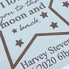 Personalised Baby Boy Blue Memories Keepsake Box Love You To The Moon