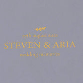 ukgiftstoreonline Personalised Wedding Memories White Gift Box With Gold Leaf