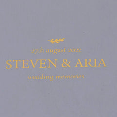 ukgiftstoreonline Personalised Wedding Memories White Gift Box With Gold Leaf