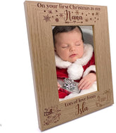 Personalised My First Christmas as My Nana portrait Photo Frame Keepsake FW559
