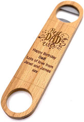 Personalised Best Dad Ever Waiter Style Bottle Opener Gift