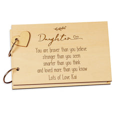 Personalised Daughter Sentiment Scrap Book Guest Book Or Mini Album
