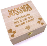 ukgiftstoreonline Personalised Any name and message Engraved Wooden Box Gift