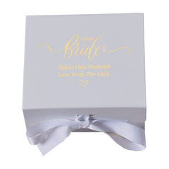ukgiftstoreonline Personalised Team Bride Hen Night White Gift Box With Sentiment