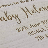 ukgiftstoreonline Personalised Baby Gift Wreath Design Antique Wooden Keepsake Memory Box