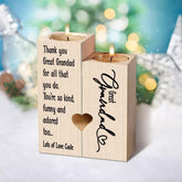 Personalised Great Grandad Double Tea Light Candle Holder Gift