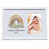 Personalised New Baby Photo Keepsake Frame With Jungle Sari