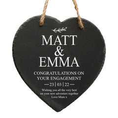 ukgiftstoreonline Personalised Engagement Gift Heart With Sentiment Keepsake