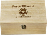 Personalised Large Wooden Memory Keepsake Box Football Design