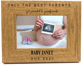ukgiftstoreonline Personalised First Scan Photo Frame Gift Keepsake Engraved Grandparents