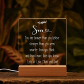 Personalised Son Sentiment LED Night Lamp Keepsake Gift