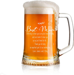 ukgiftstoreonline Personalised Best Man Pint Glass Beer Tankard Gift in Box personalised beer glasses ukgiftstoreonline