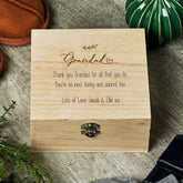 Personalised Grandad Sentiment Wooden Keepsake Box Gift Engraved