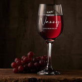 Personalised Fabulous Nanny Wine Glass Gift with Sentiment
