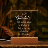 Personalised Great Grandad Sentiment LED Night Lamp Keepsake Gift