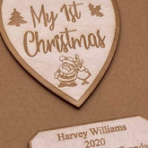 Personalised My First Christmas Brown Scrapbook Photo Album