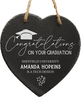 ukgiftstoreonline Personalised Graduation Congratulations Gift Slate Heart Engraved