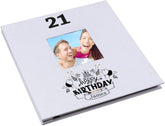 Personalised Large Birthday Photo Album Linen Hardcover Any Age